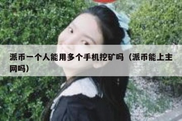 派币一个人能用多个手机挖矿吗（派币能上主网吗）
