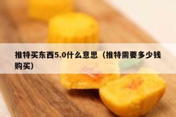 推特买东西5.0什么意思（推特需要多少钱购买）
