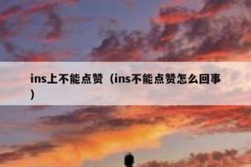 ins上不能点赞（ins不能点赞怎么回事）