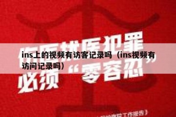 ins上的视频有访客记录吗（ins视频有访问记录吗）