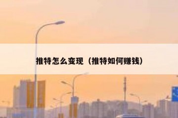 推特怎么变现（推特如何赚钱）