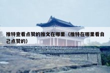 推特查看点赞的推文在哪里（推特在哪里看自己点赞的）