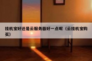 挂机宝好还是云服务器好一点呢（云挂机宝购买）