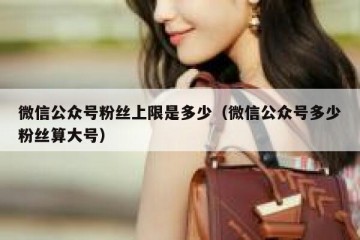 微信公众号粉丝上限是多少（微信公众号多少粉丝算大号）
