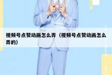 视频号点赞动画怎么弄（视频号点赞动画怎么弄的）