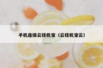 手机连接云挂机宝（云挂机宝云）