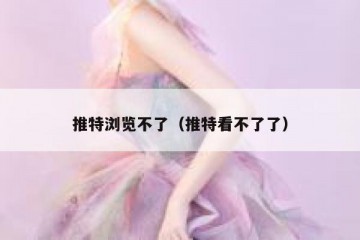 推特浏览不了（推特看不了了）