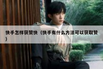 快手怎样获赞快（快手有什么方法可以获取赞）