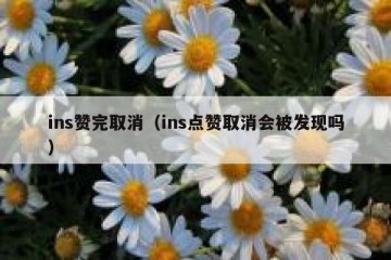 ins赞完取消（ins点赞取消会被发现吗）