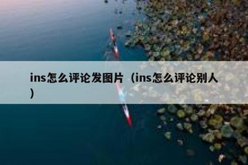ins怎么评论发图片（ins怎么评论别人）