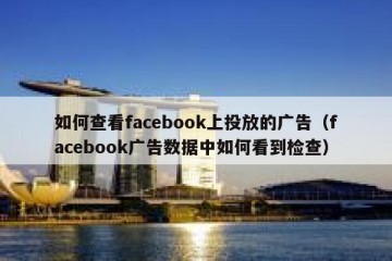 如何查看facebook上投放的广告（facebook广告数据中如何看到检查）