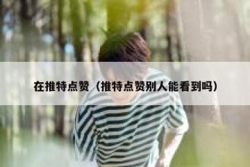 在推特点赞（推特点赞别人能看到吗）