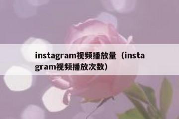instagram视频播放量（instagram视频播放次数）