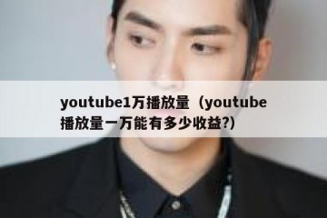 youtube1万播放量（youtube播放量一万能有多少收益?）