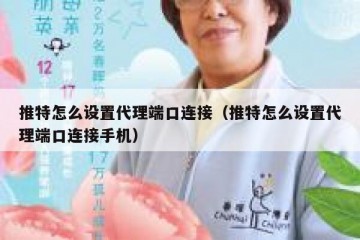推特怎么设置代理端口连接（推特怎么设置代理端口连接手机）