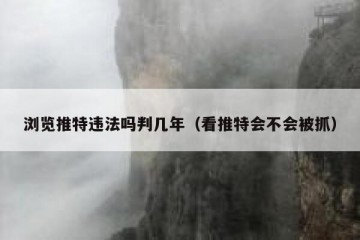 浏览推特违法吗判几年（看推特会不会被抓）