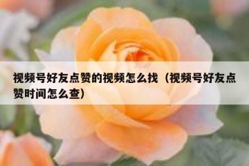 视频号好友点赞的视频怎么找（视频号好友点赞时间怎么查）