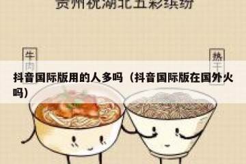 抖音国际版用的人多吗（抖音国际版在国外火吗）