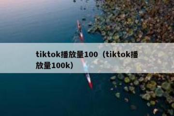 tiktok播放量100（tiktok播放量100k）