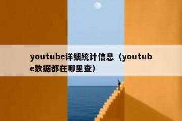 youtube详细统计信息（youtube数据都在哪里查）