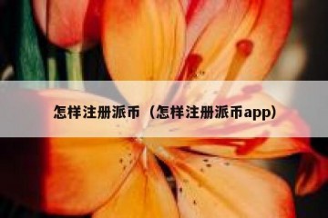 怎样注册派币（怎样注册派币app）