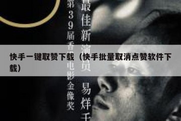 快手一键取赞下载（快手批量取消点赞软件下载）