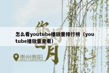 怎么看youtube播放量排行榜（youtube播放量查看）