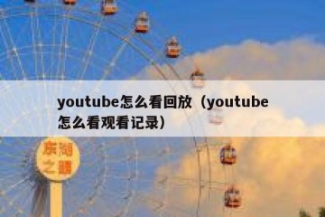 youtube怎么看回放（youtube怎么看观看记录）