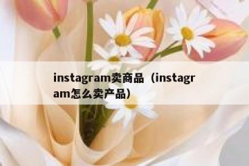 instagram卖商品（instagram怎么卖产品）