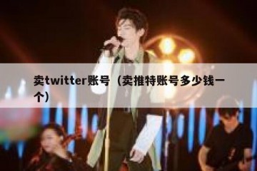 卖twitter账号（卖推特账号多少钱一个）