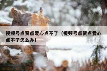 视频号点赞点爱心点不了（视频号点赞点爱心点不了怎么办）