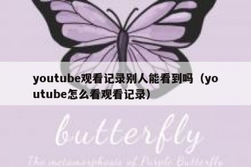 youtube观看记录别人能看到吗（youtube怎么看观看记录）