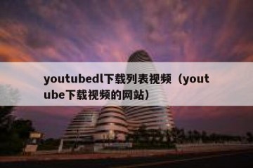 youtubedl下载列表视频（youtube下载视频的网站）