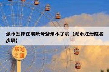 派币怎样注册账号登录不了呢（派币注册姓名步骤）