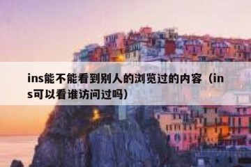 ins能不能看到别人的浏览过的内容（ins可以看谁访问过吗）