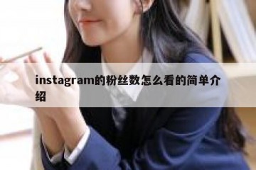 instagram的粉丝数怎么看的简单介绍