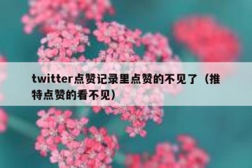 twitter点赞记录里点赞的不见了（推特点赞的看不见）
