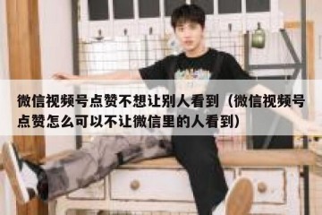 微信视频号点赞不想让别人看到（微信视频号点赞怎么可以不让微信里的人看到）