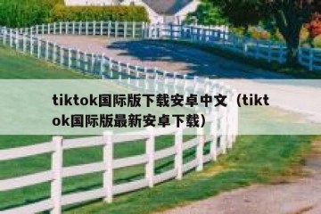 tiktok国际版下载安卓中文（tiktok国际版最新安卓下载）