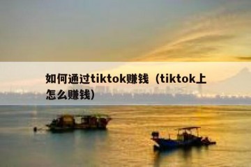 如何通过tiktok赚钱（tiktok上怎么赚钱）