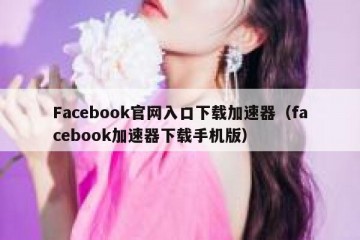 Facebook官网入口下载加速器（facebook加速器下载手机版）