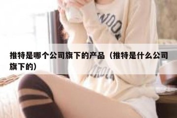 推特是哪个公司旗下的产品（推特是什么公司旗下的）