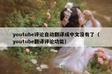youtube评论自动翻译成中文没有了（youtube翻译评论功能）