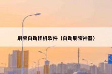 刷宝自动挂机软件（自动刷宝神器）