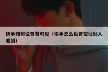 快手如何设置赞可见（快手怎么设置赞让别人看到）