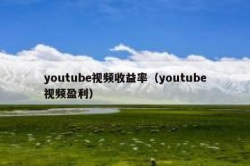 youtube视频收益率（youtube视频盈利）