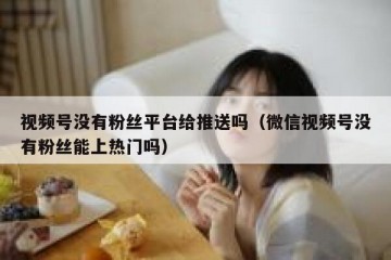 视频号没有粉丝平台给推送吗（微信视频号没有粉丝能上热门吗）