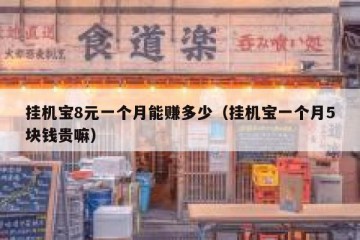 挂机宝8元一个月能赚多少（挂机宝一个月5块钱贵嘛）