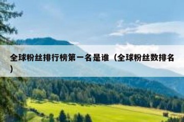 全球粉丝排行榜第一名是谁（全球粉丝数排名）