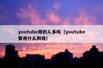 youtube用的人多吗（youtube要用什么网络）